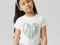 Name It top hvid med hjerte print